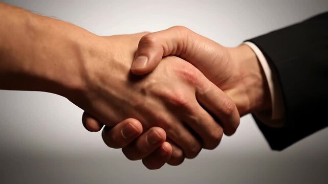 Handshake between two people showing trust and partnership in business