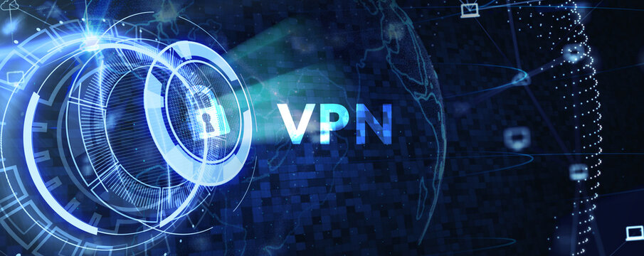 Business, Technology, Internet and network concept. VPN network security internet privacy encryption concept. 3d illustration