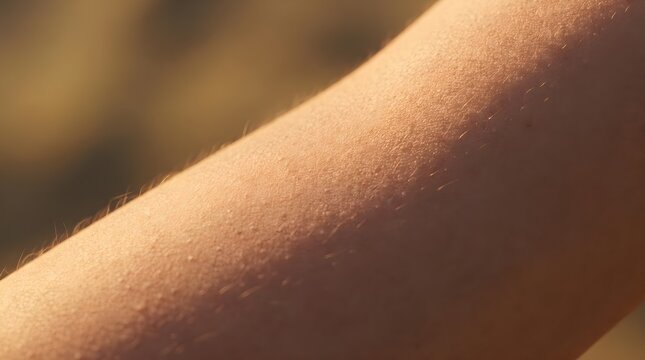 Close Up Of Warm Sunlight On Skin Free Texture Background