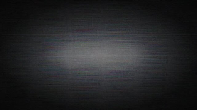 Analog TV static noise, VHS glitch effect, CRT screen interference. Dark screen noise with horizontal scanlines and vignette
