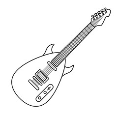 Fototapeta premium Electric guitar outline