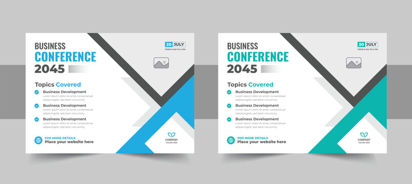 Live webinar event invitation banner design template for business, live webinar event invitation banner design template layout
