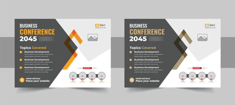 Corporate business meeting and training promotion poster design, meeting & training promotion poster layout