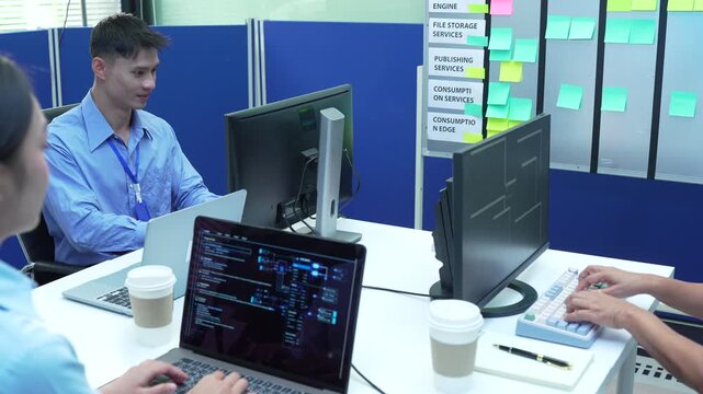 IT team leader training software developer in AI and coding.