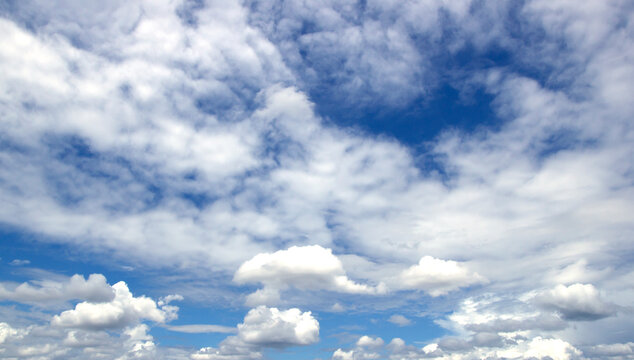 blue sky white clouds nature