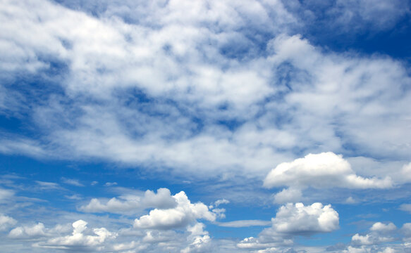 blue sky white clouds nature
