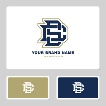 Interlocking letters SC CS monogram logo design for sports team or collegiate brand identity