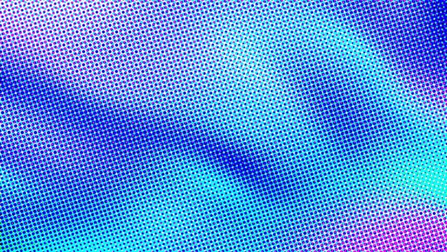 Vibrant halftone gradient background, blue and purple pop art texture, retro comic book style pattern, abstract colorful mesh backdrop Vibrant halftone gradient background