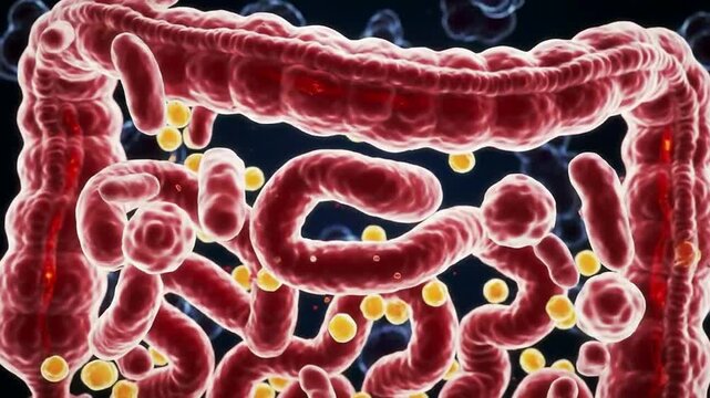 Macro Visualization of Damaged Celiac Villi in Intestine Highlighting Cellular Abnormalities and Biomedical Insights for Medical Research and Education