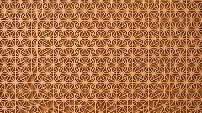 Wood carved Moroccan geometric star pattern texture
