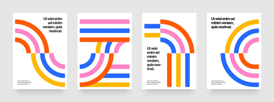 An abstract running track template for a sporting event, competition, or fitness program. Colored lines make a great background, poster, or cover.