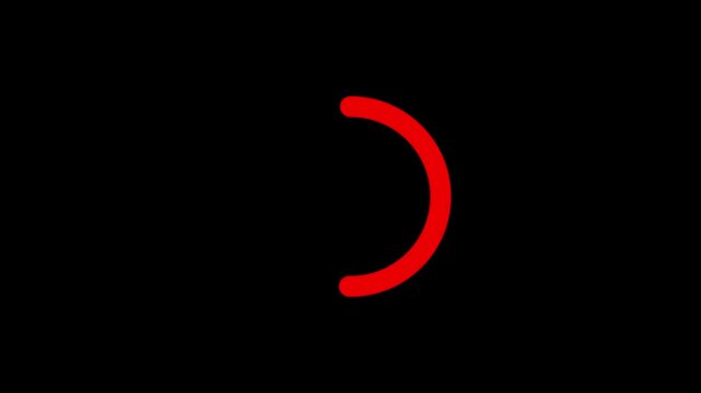 Abstract Circle Loading icon animation. finance loading progress bar loading animation for website. 4K Progress Bar Animation. progress loading bar percent on transparent background 4k video,