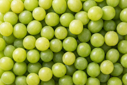 Fresh Green Grapes Forming Natural Fruit Pattern