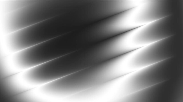 Abstract monochrome black and white metallic fluid gradient animated background loop