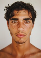 Naklejka premium Brazilian men photo face photography.