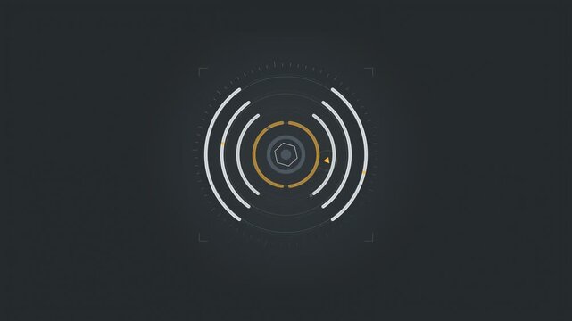 Abstract animated access request verified under zero trust drawn as cool blue-white lines and shapes on a deep dark background. Seamless looping 4K motion graphics video with free space for text, idea