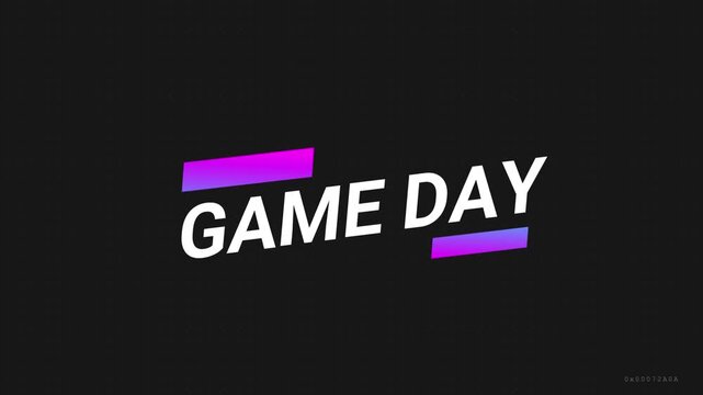 Game day lettering design, sports game day wording text, Pop art abstract background
