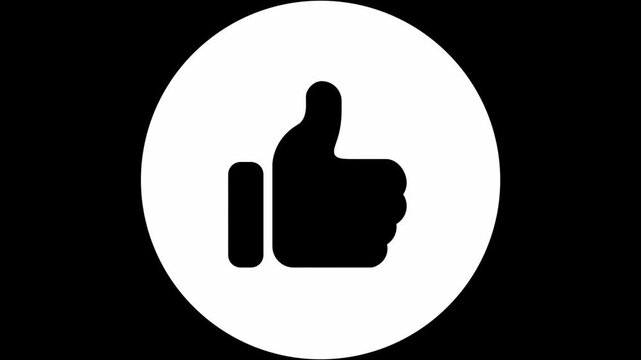 Like thumb up isolated icon
