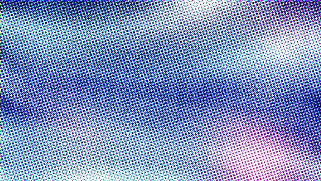 Retro halftone background with blue and purple gradient, vintage pop art dot pattern texture for creative design Vibrant halftone gradient background