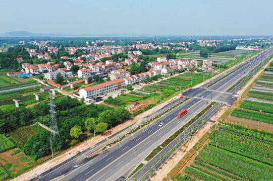 Yangda Highway Rural Integration Scene - Aerial Photography