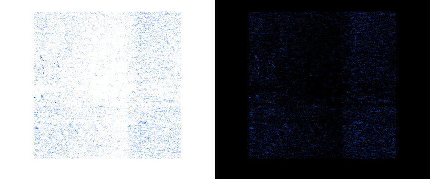 Abstract blue noise texture, grainy digital static background. Minimalist stipple pattern on white and black. Gritty halftone overlay for design.