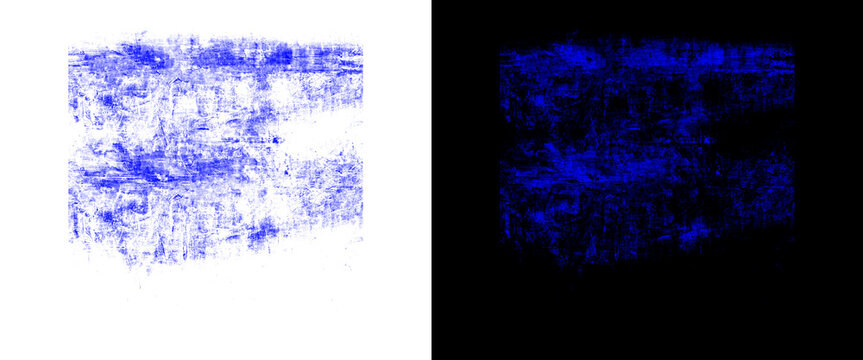 Abstract blue point cloud data visualization, digital 3D particle scan on white and black background, futuristic technology concept