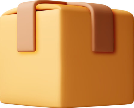 3d cardboard box parcel