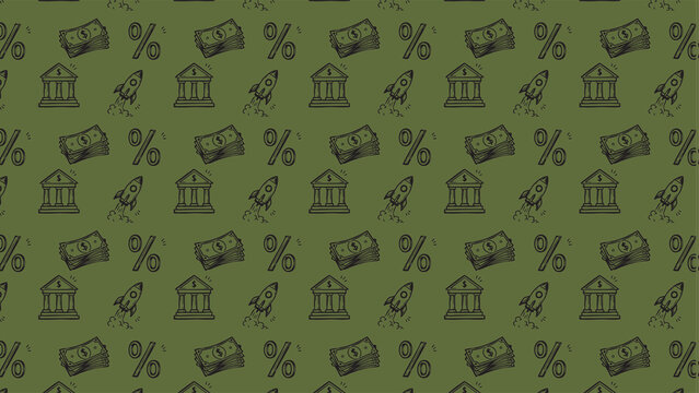 finance stock market trading vector doodle pattern 