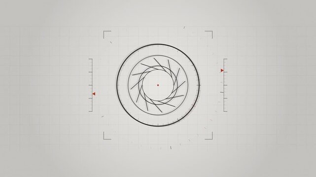 Abstract animated focus pull racking between depths drawn as cool blue-white lines and shapes on a bright, clean light background. Seamless looping 4K motion graphics video with free space for text, i