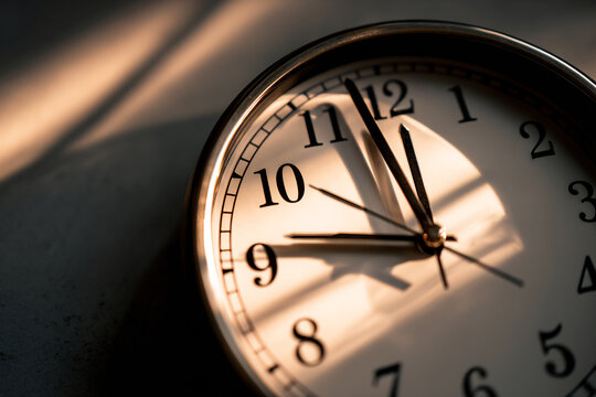 Close-up of classic alarm clock