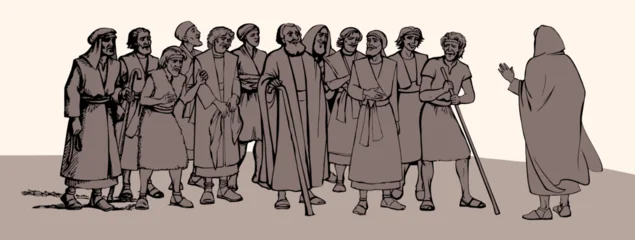 Vector illustration. Jesus chose 12 apostles. © Marina