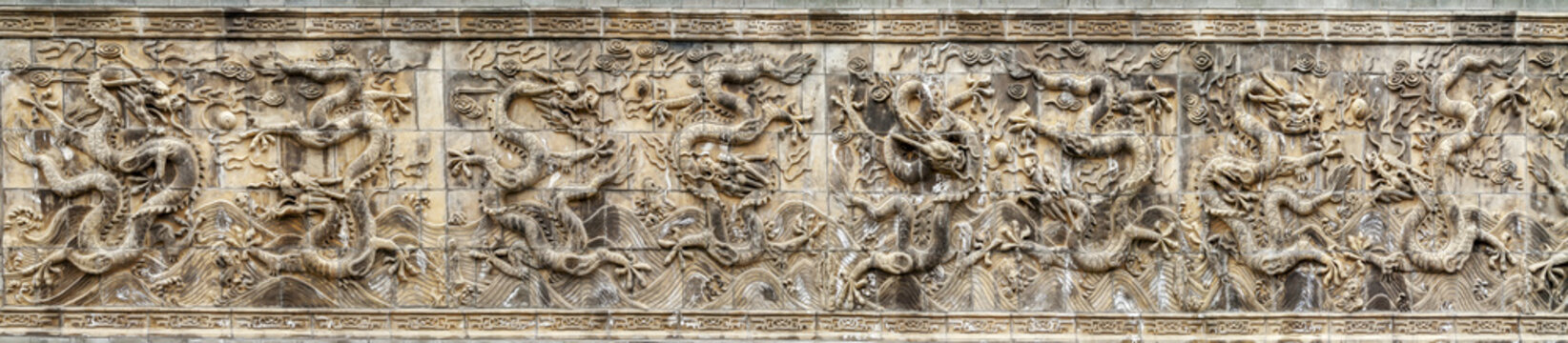 Nine Dragon Wall In Sanhe Ancient Town Feixi County Hefei Anhui China