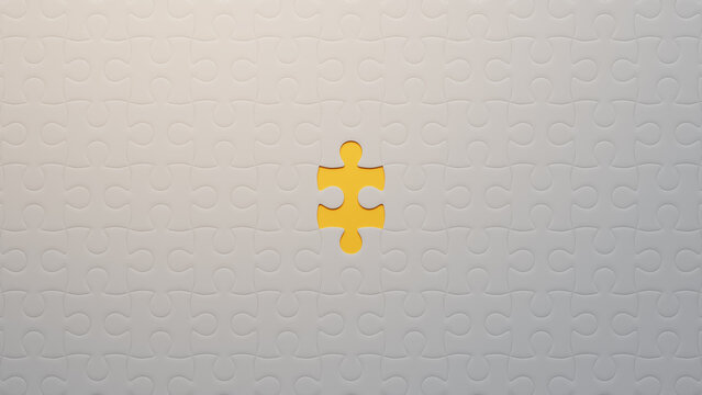 Striking Jigsaw Puzzle with One Missing Piece - Symbol of Incompletion and Solution