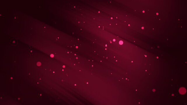 Crimson Red Abstract Background Soft glowing dots gently float and fade with moving streaks creating a smooth merge with the vivid deep color rendered in 4k seamless loop