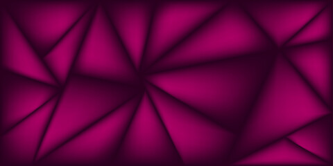 Obraz premium Abstract deep magenta geometric mosaic background with dynamic shadows, creating a vibrant pattern for artistic projects and digital displays.