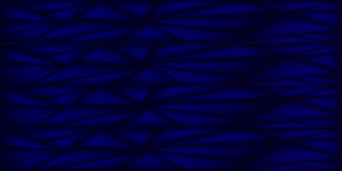 Obraz premium Abstract dark blue geometric mosaic background with subtle shadows, creating a tranquil pattern for professional presentations and web design.