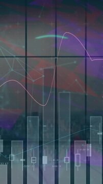 Biometric fingerprint scanner and statistical data processing against view of cityscape from window