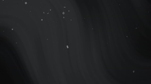 Dark Carbon Abstract Background Subtle particles drift gently over soft swirling waves blending smoothly into the flowing dark surface beneath them rendered in 4k seamless loop