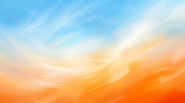 Abstract orange blue sky gradient background with soft swirls