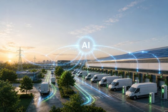 AI Energy Management for Electric Logistics Fleet