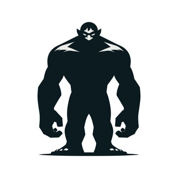 Troll Giant Silhouette &ndash; Fantasy Monster Character