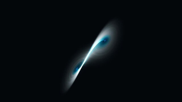 Compact Particle Blob Stretched And Folded Into A Chaotic Attractor