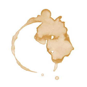 Coffee stain ring isolated on transparent background