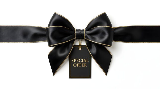 Elegant black friday and cyber monday sale shopping discount promotion with a black shopping bag for a luxury special offer event