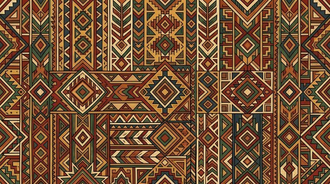 Traditional Indigenous Pattern Motif Background Featuring Ornamental Ethnic Tribal Geometric Artwork indigenous tribal ethnic pattern motif traditional native ornament ornamental background backdrop