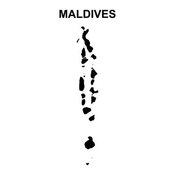 Maldives island map symbol shape, travel web flat concept icon vector illustration .