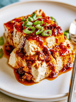 Spicy Tofu with Chili Oil and Scallions &ndash; AI Generative