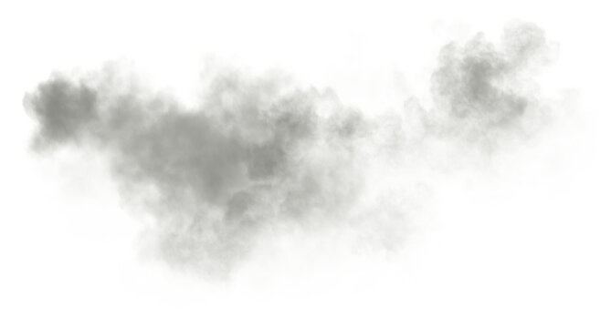 Spooky gray mist smoke cut out transparent backgrounds 3d illustrations png file