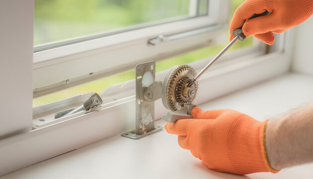 Repairing Broken Casement Window Crank Mechanism With Exposed Damaged Gear