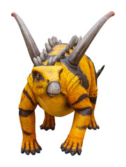 Gigantspinosaurus is a genus of herbivorous stegosaurian dinosaur from Late Jurassic period. It was an armored quadrupedal reptile discovered in what is now Sichuan, China, part of the Mesozoic fauna. © Around Ball